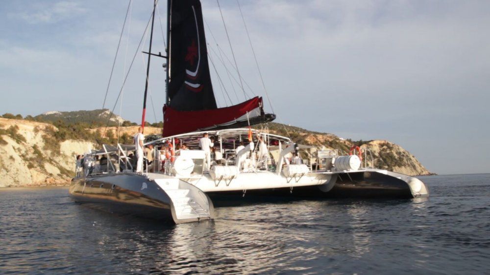 Party catamaran ibiza five star up to 153 guests for day charters ibiza