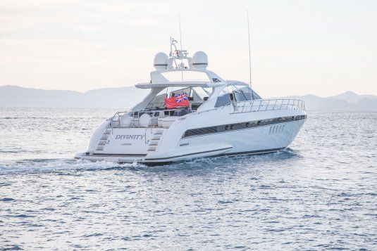 Divinity mangusta 80 yachts for charter in ibiza